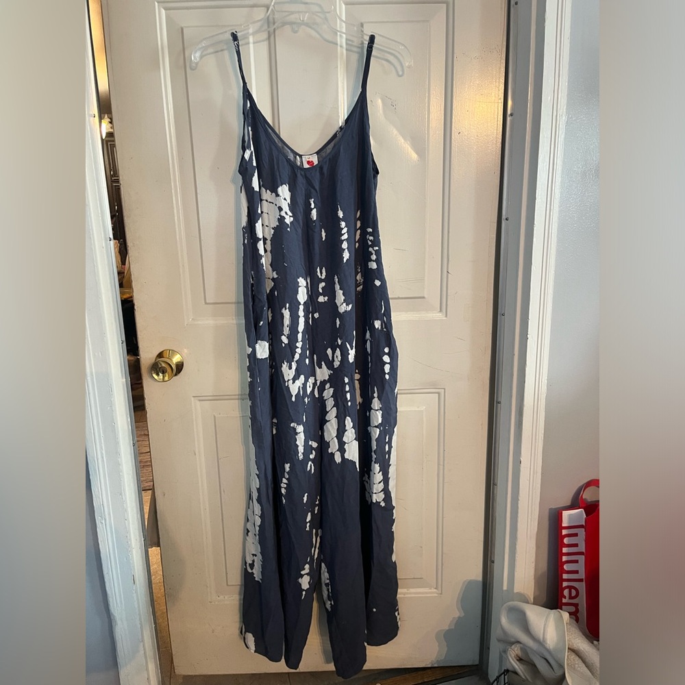 Navy Blue Tie-Dye jumpsuit
